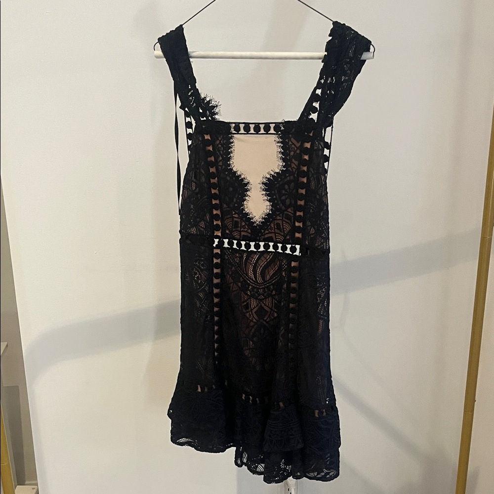 For Love And Lemons Black Lace Dress